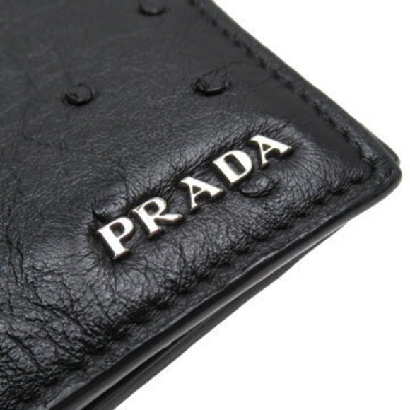 Prada Ostrich Wallet Black - Picture 3 of 5